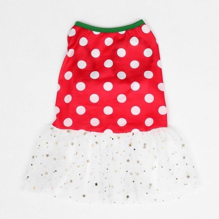 Костюм для животных Костюм для животных "Фея", размер XS (ДС 22, ОГ 32, ОШ 21 см), красно-белый