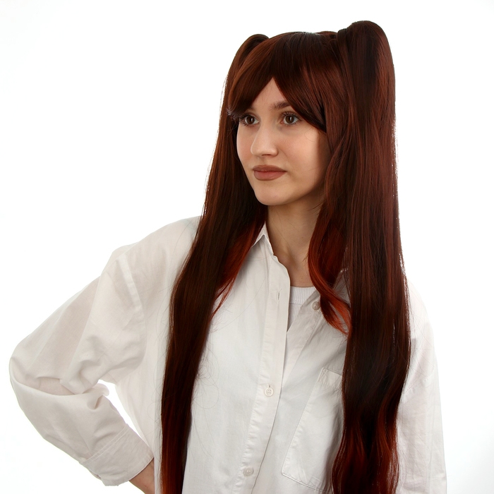 Карнавальный парик &laquo;Аниме&raquo; цвет каштановый с хвостами