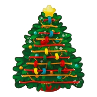 Новогодняя игрушка. Шнуровка &laquo;Новый год! Наряжаем ёлочку&raquo;