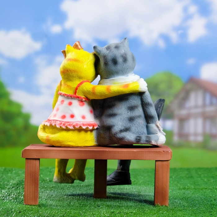 Садовая фигура Садовая фигура "Коты на лавке" 18х42х40см