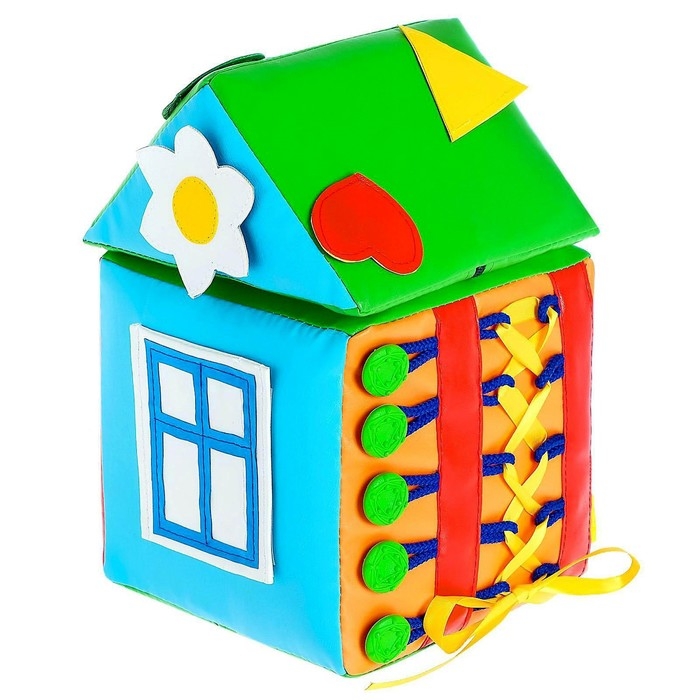 Мягкий модуль тактильный &laquo;Домик Малышок&raquo;, по методике Монтессори