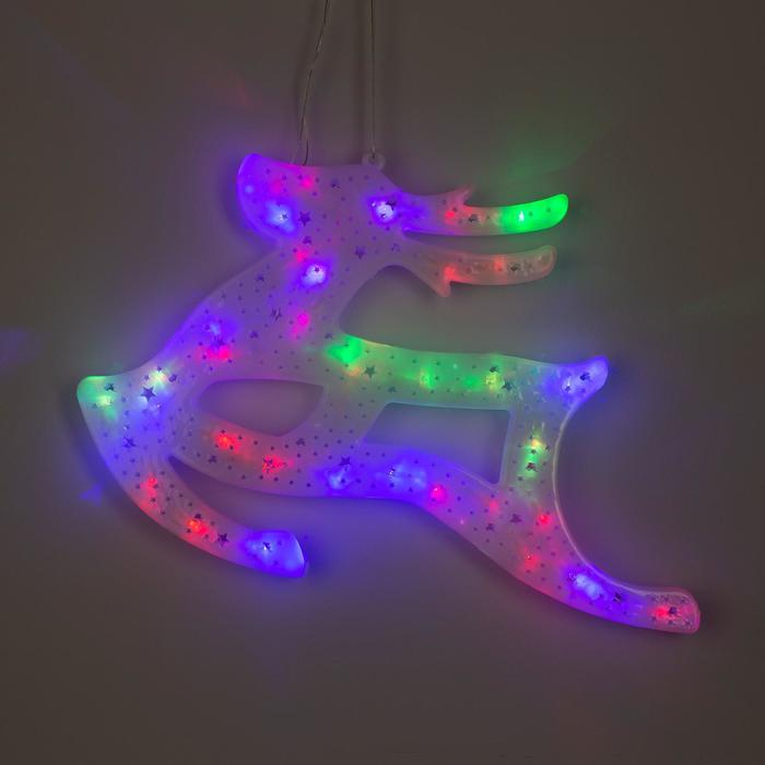 Светодиодная фигура «Олень» 43 × 25 см, пластик, 220 В, свечение мульти (RG/RB) Светодиодная фигура «Олень» 43 × 25 см, пластик, 220 В, свечение мульти (RG/RB)