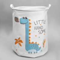 Корзина для игрушек &laquo;Приветливый динозавр&raquo;, ткань: хлопок с пропиткой