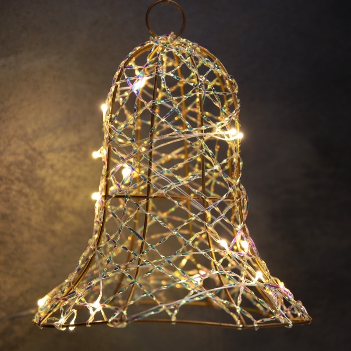 Светодиодная фигура «Колокол» 20х15х15 см, 20 LED, батарейки AAx2 (не в комплекте), свечение теплое белое Светодиодная фигура «Колокол» 20х15х15 см, 20 LED, батарейки AAx2 (не в комплекте), свечение теплое белое