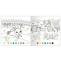 Раскраска по номерам с наклейками &laquo;Весёлая ферма&raquo;, 16 стр.