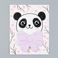 Магнит с блоком для записей "Панда с бантом" 12,5х15,7 см Магнит с блоком для записей "Панда с бантом" 12,5х15,7 см