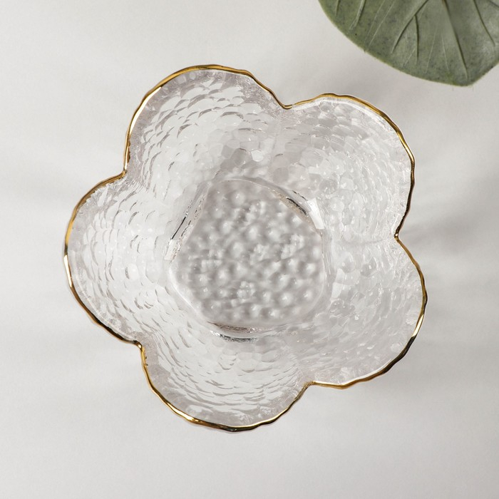 Миска стеклянная фигурная &laquo;Цветок&raquo;, 60 мл, 9&times;4 см