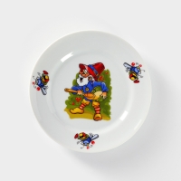 Тарелка фарфоровая &laquo;Лесовичок&raquo;, d=17 см, рисунок микс