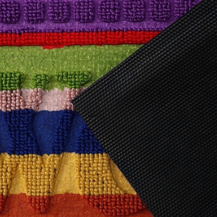 Коврик влаговпитывающий придверный с окантовкой Доляна &laquo;Welcome. Стандарт&raquo;, 40&times;60 см, цвет МИКС