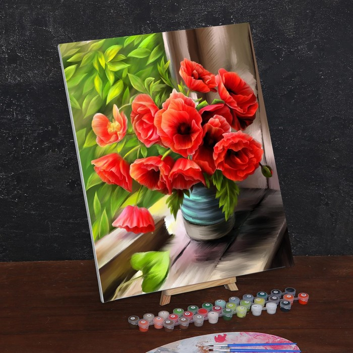 Картина по номерам на холсте с подрамником &laquo;Летнее утро. Маки&raquo;, 40 х 50 см