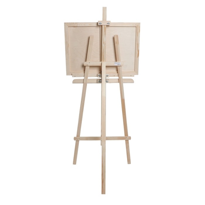 Мольберт тип &laquo;Лира&raquo; 175 х 62 см, планшет 70 х 50 мм, полка 66 х 12 см, с бегунком, неокрашенное дерево, Calligrata