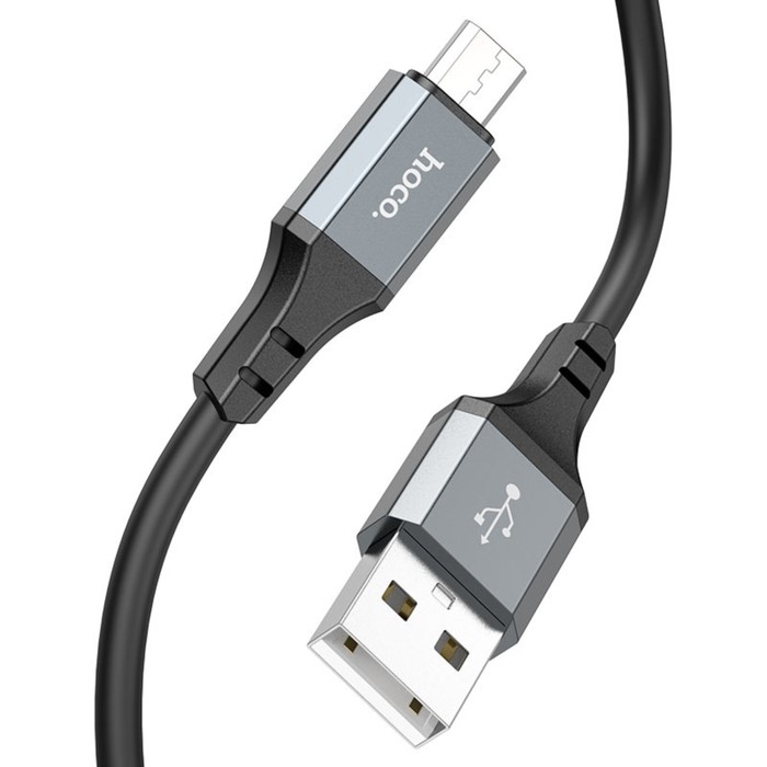 Кабель Hoco X92, MicroUSB - USB, 2.4 А, 3 м, оплётка силикон, чёрный Кабель Hoco X92, MicroUSB - USB, 2.4 А, 3 м, оплётка силикон, чёрный