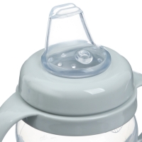 Поильник - непроливайка детский с мягким носиком &laquo;M&B&raquo;, 270 мл., с ручками, цвет серый