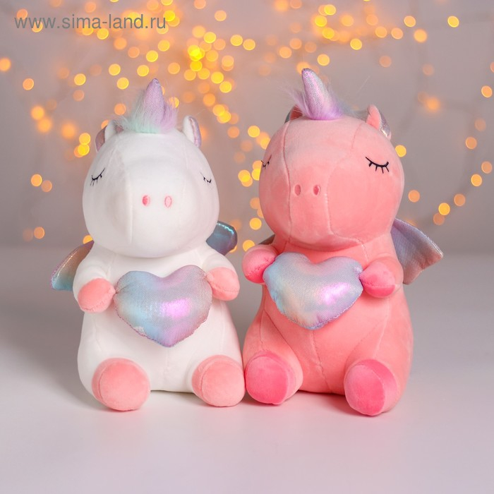 Мягкая игрушка «Единорог с сердцем», цвета МИКС Мягкая игрушка «Единорог с сердцем», цвета МИКС
