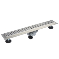 Трап линейный AFLORN AF20107-60, 600х70 мм, c флaнцeм своб. вращения 360&deg;, нерж. сталь