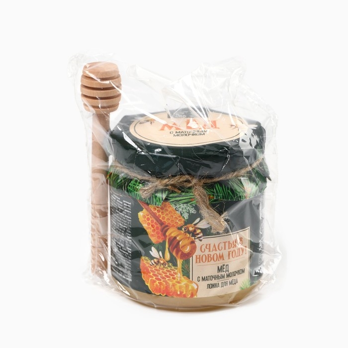 Новый год! Мёд и ложка &laquo;Сладкого настроения&raquo;, 240 гр