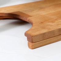 Доска разделочная с отделением под тарелку, 31&times;22&times;3,8 см, берёза