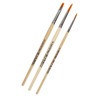 Набор кистей Синтетика 3 штуки, ЗХК "Цветик", №10, (круглые №: 2,4; плоская №: 6), 391291405