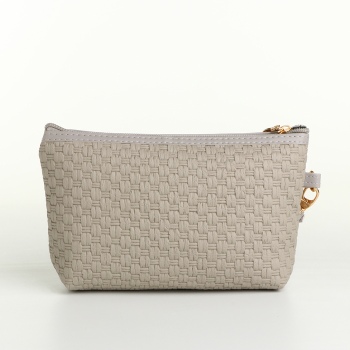 Косметичка на молнии, цвет серый