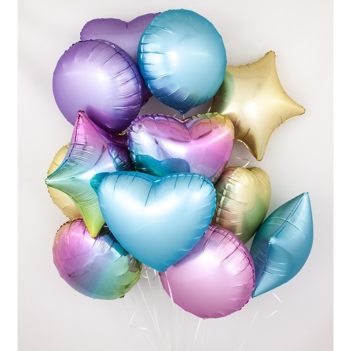 Шар фольгированный 18" &laquo;Нежная радуга&raquo;, градиент, звезда