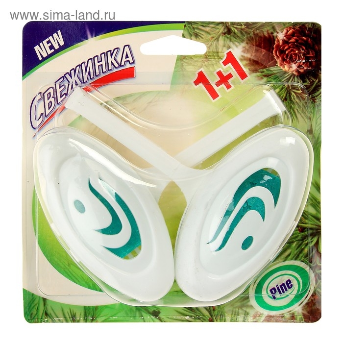 Подвесной очиститель для унитаза, Свежинка "Лес", 2шт, 30 гр