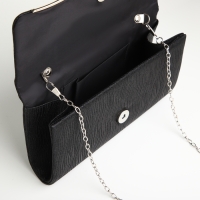 Сумка-клатч на магните, цвет чёрный