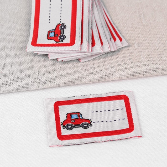 Нашивка &laquo;Машинка&raquo;, 5,5 &times; 3,2 см, 10 шт, цвет красный