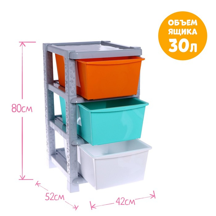 Комод &laquo;Яркое настроение&raquo;, 3 секции