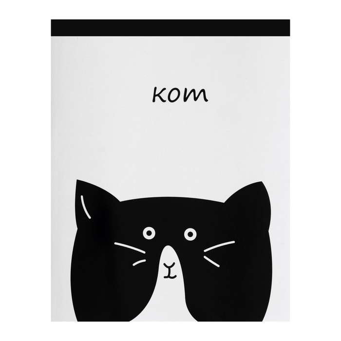 Тетрадь 48 листов в линейку Calligrata Тетрадь 48 листов в линейку Calligrata "Кот", обложка мелованный картон, Уф-лак, блок офсет, МИКС