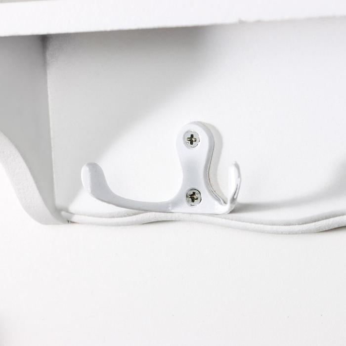 Ключница дерево 6 крючков "Анютины глазки в горшочках" 24х8,7х26 см