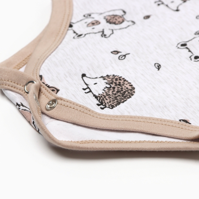 Боди детское, цвет бежевый/ёжики, рост 74 см