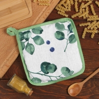 Прихватка "Доляна" Eucalyptus 19х19см,100%хл, рогожка 164 гр/м2 Прихватка "Доляна" Eucalyptus 19х19см,100%хл, рогожка 164 гр/м2