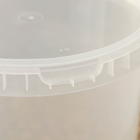 Ведро пластиковое одноразовое с крышкой &laquo;Для солений&raquo;, 2,8 л, d=17 см, прозрачное, 120 шт/уп