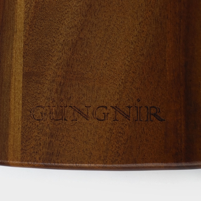 Доска разделочная с ручкой &laquo;Рельеф&raquo;, 36&times;22&times;1,5 см, акация