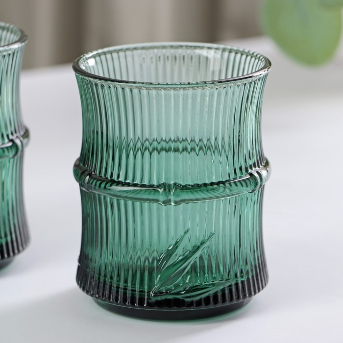Стаканы штабелируемые из стекла &laquo;Вино Верде&raquo;, 2 предмета: 260 мл, цвет зелёный