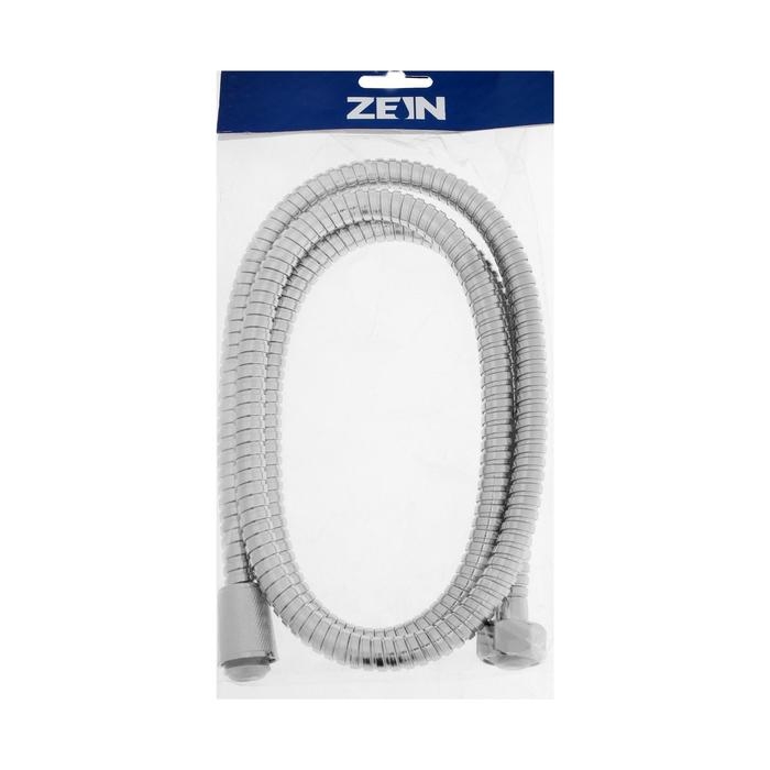 Душевой шланг ZEIN Z15PS, 150 см, гайки пластик, запрессовочная втулка пластик, хром Душевой шланг ZEIN Z15PS, 150 см, гайки пластик, запрессовочная втулка пластик, хром