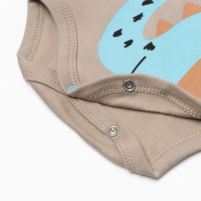 Боди Крошка Я "Дракоша", рост 80-86 см, бежевый