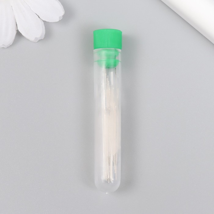 Иглы для бисера металл в пластиковой коробке набор 25 шт &Oslash; 0,8 мм