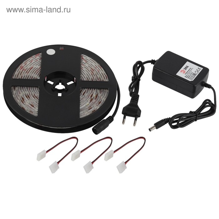 Комплект светодиодной ленты «Эра» 5 м, IP65, SMD5050, 60 LED/м, 12 В, 6500К Комплект светодиодной ленты «Эра» 5 м, IP65, SMD5050, 60 LED/м, 12 В, 6500К