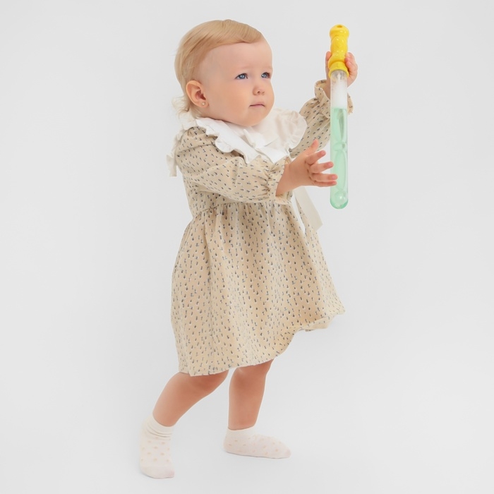 Платье для девочки MINAKU, цвет бежевый, рост 74-80