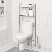 Стеллаж над унитазом, 2 яруса, 48&times;17&times;135 см