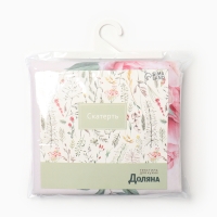 Скатерть Доляна Рeonies flowers 145*215 +/- 3 см, 100% п/э