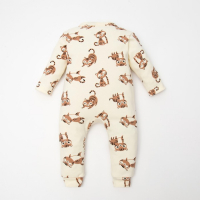 Комбинезон в набивку Крошка Я "Тигруля", рост 62-68 см, бежевый