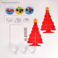 Набор для творчества &laquo;Новогодняя ёлочка с украшениями&raquo;, своими руками, машинки, роспись, 3+