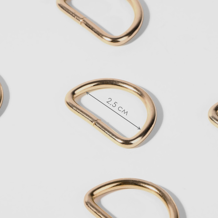Полукольца для сумок, d = 25 мм, толщина - 3 мм, 10 шт, цвет золотой Полукольца для сумок, d = 25 мм, толщина - 3 мм, 10 шт, цвет золотой