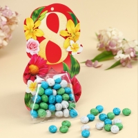 Шоколад с печеньем на открытке &laquo;С праздником весны&raquo;, 30 г.