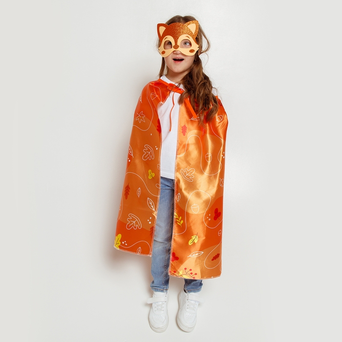 Карнавальный набор &laquo;Рыжая лисичка&raquo;: плащ, маска
