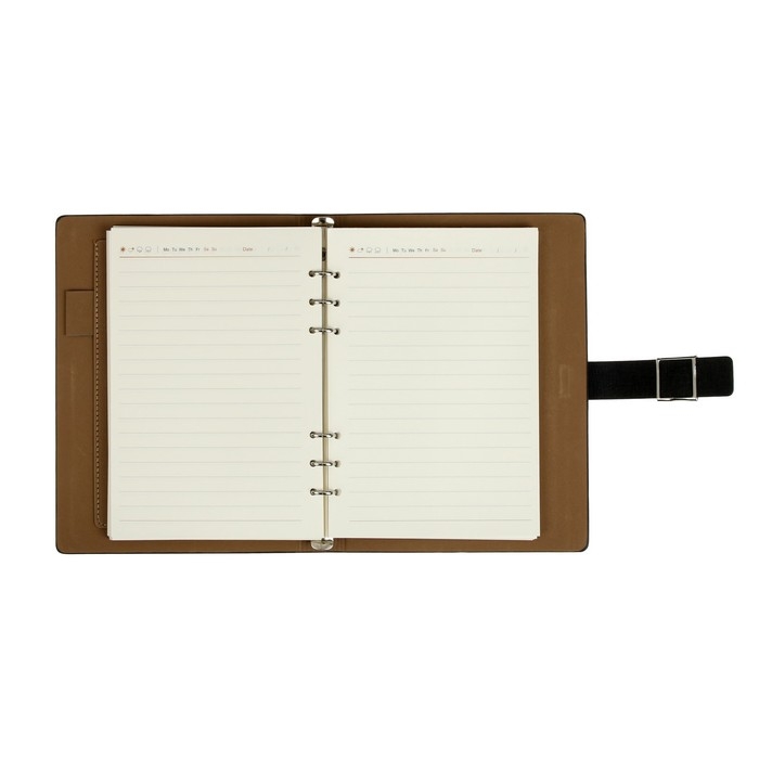 Органайзер "NEW" А5, с хлястиком, 92 листа в линейку, обложка кожзам, МИКС