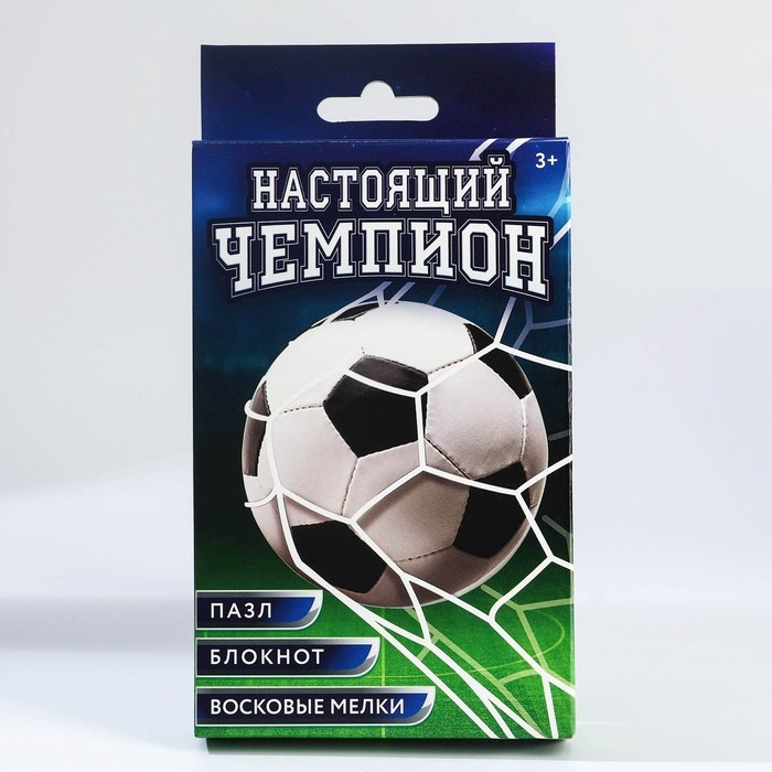 Подарочный набор блокнот - раскраска, мелки 4 шт. «Настоящий чемпион» Подарочный набор блокнот - раскраска, мелки 4 шт. «Настоящий чемпион»