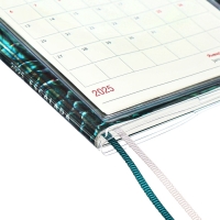 Еженедельник датир 2025г 180х127мм мягк обл ПВХ 64л ESCALADA ЗМЕЯ ЗЕЛЁНАЯ, кр бл 70 г/м&sup2;